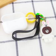 Силіконовий футляр для навушників AirPods Pro - Cute Charm (Ведмідь в костюмі / Білий)