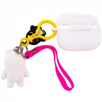 Силіконовий футляр для навушників AirPods Pro - Cute Charm (Ведмідь / Білий) - Apple AirPods - зображення 1 