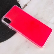 Неоновий чохол для Apple iPhone XS Max (6.5") Neon Sand glow in the dark (Рожевий)