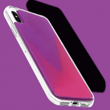 Неоновий чохол для Apple iPhone XS Max (6.5") Neon Sand glow in the dark (Фіолетовий / Рожевий) - Чохли для iPhone XS Max - зображення 2 