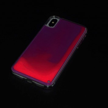 Неоновий чохол для Apple iPhone XS Max (6.5") Neon Sand glow in the dark (Фіолетовий / Рожевий) - Чохли для iPhone XS Max - зображення 4 