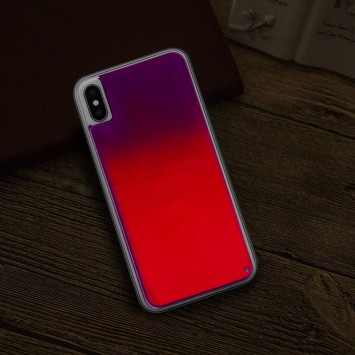 Неоновий чохол для Apple iPhone XS Max (6.5") Neon Sand glow in the dark (Фіолетовий / Рожевий) - Чохли для iPhone XS Max - зображення 5 