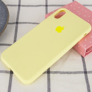 Чохол для Apple iPhone X (5.8") / XS (5.8") Silicone Case Full Protective (AA) (Жовтий / Mellow Yellow) - Чохли для iPhone X - зображення 1 