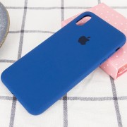 Чохол для Apple iPhone X (5.8") / XS (5.8") Silicone Case Full Protective (AA) (Синій / Navy Blue)