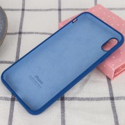 Чехол для Apple iPhone X (5.8") / XS (5.8") Silicone Case Full Protective (AA) (Синий / Navy Blue)