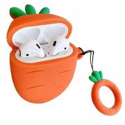 Силіконовий футляр для навушників AirPods - Smile Fruits series (Carrot)