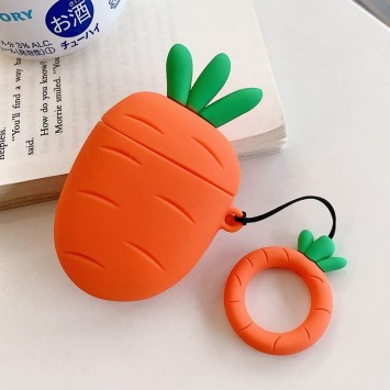 Силіконовий футляр для навушників AirPods - Smile Fruits series (Carrot) - Apple AirPods - зображення 3 