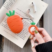 Силіконовий футляр для навушників AirPods - Smile Fruits series (Carrot)