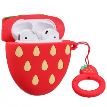 Силіконовий футляр для навушників AirPods Smile Fruits series (strawberry) - Apple AirPods - зображення 2 