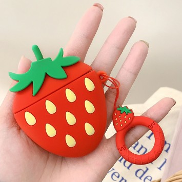 Силіконовий футляр для навушників AirPods Smile Fruits series (strawberry) - Apple AirPods - зображення 3 