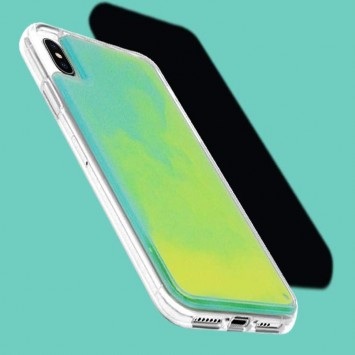Неоновий чохол для Apple iPhone X / XS (5.8") Neon Sand glow in the dark (Зелений) - Чохли для iPhone XS - зображення 3 
