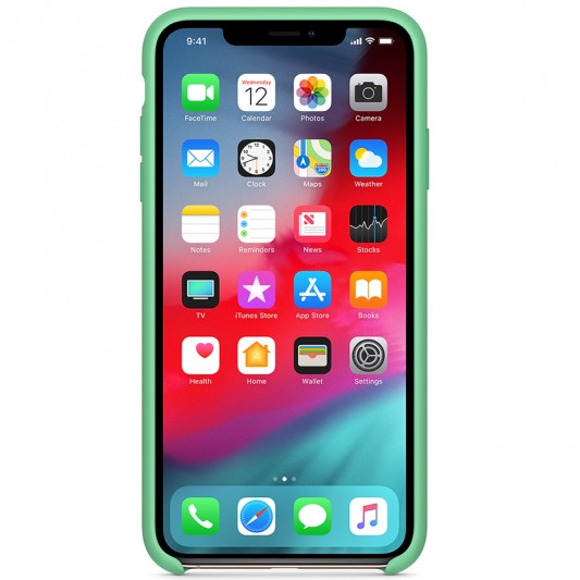 Чехол для Apple iPhone XR (6.1") Silicone case (AAA) (Зеленый / Spearmint) - изображение 1