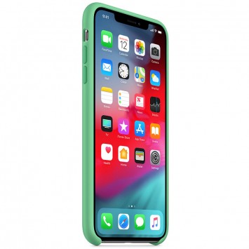 Чехол для Apple iPhone XR (6.1") Silicone case (AAA) (Зеленый / Spearmint) - Чехлы для iPhone XR - изображение 2