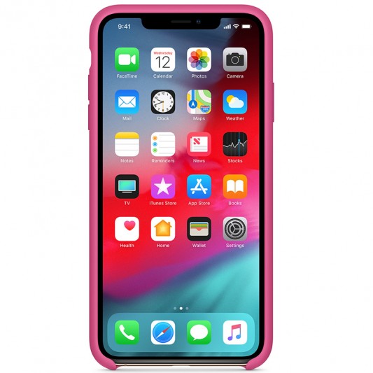 Чехол для Apple iPhone XR (6.1") Silicone case (AAA) (Малиновый / Dragon Fruit) - изображение 1