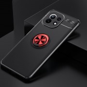 TPU чохол для Xiaomi Mi 11 Deen ColorRing під магнітний тримач (opp) (Чорний / Червоний)