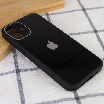 TPU + Glass чохол для Apple iPhone 12 mini (5.4") GLOSSY Logo Full camera (opp) (Чорний) - Чохли для iPhone 12 mini - зображення 1 