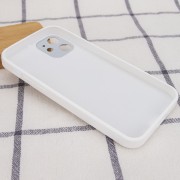 TPU + Glass чохол для Apple iPhone 12 mini (5.4") GLOSSY Logo Full camera (Білий)