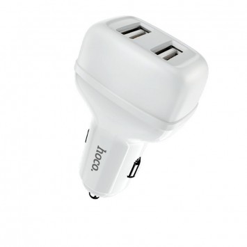 Автомобільна зарядка для айфона Hoco Z36 (2USB/2.4A) + lightning (Білий) - Автомобільні зарядні пристрої - зображення 1 