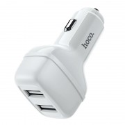 Автомобильная зарядка для айфона Hoco Z36 (2USB/2.4A) + lightning (Белый)