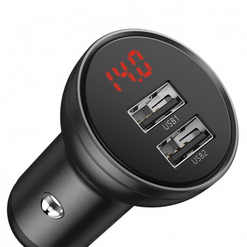 Автомобильная зарядка Baseus Digital Display Dual USB 4.8A Car Charger 24W (CCBX) - Автомобильные зарядные устройства - изображение 3