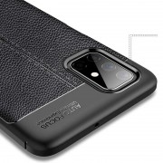 TPU чохол фактурний для Samsung Galaxy M51 (з імітацією шкіри) (Чорний)
