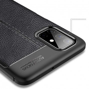 TPU чохол фактурний для Samsung Galaxy M51 (з імітацією шкіри) (Чорний) - Чохли для Samsung Galaxy M51 - зображення 1 