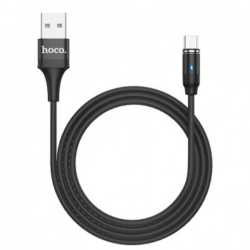 Магнітний кабель Micro USB Hoco U76 "Fresh magnetic" MicroUSB (1.2m) (Чорний) - MicroUSB кабелі - зображення 1 