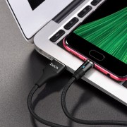 Магнітний кабель Micro USB Hoco U76 "Fresh magnetic" MicroUSB (1.2m) (Чорний)