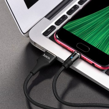 Магнітний кабель Micro USB Hoco U76 "Fresh magnetic" MicroUSB (1.2m) (Чорний) - MicroUSB кабелі - зображення 6 