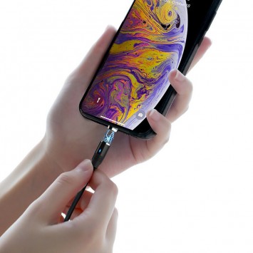 Магнітний кабель для Iphone Hoco U76 "Fresh magnetic" Lightning (1.2m) (Чорний) - Lightning - зображення 4 