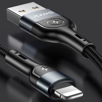 Кабель зарядки для Iphone Usams US-SJ423 U48 Digital Display USB to Lightning (1.2m) (Чорний) - Lightning - зображення 1 
