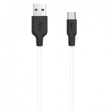 Кабель USB Type C Hoco X21 Plus Silicone Type-C Cable (1m) (Чорний / Білий) - Type-C кабелі - зображення 1 