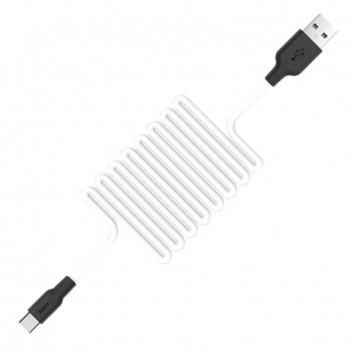 Кабель USB Type C Hoco X21 Plus Silicone Type-C Cable (1m) (Чорний / Білий) - Type-C кабелі - зображення 2 