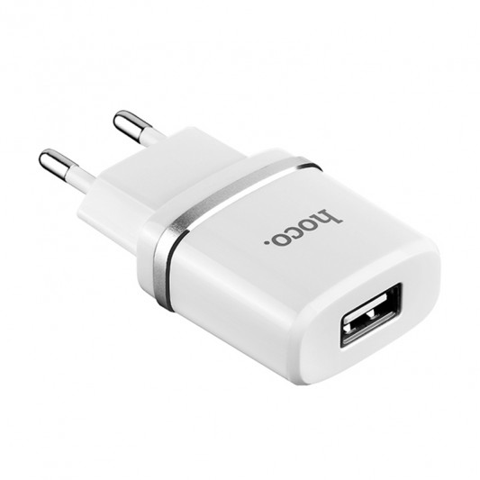 Зарядка для айфона Hoco C11 Charger + Cable (Lightning) 1.0A 1USB (Білий) - зображення 1 