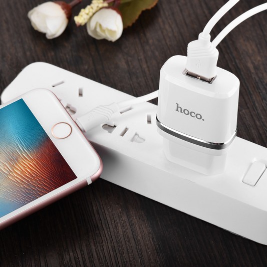 Зарядка для айфона Hoco C11 Charger + Cable (Lightning) 1.0A 1USB (Білий) - зображення 5 