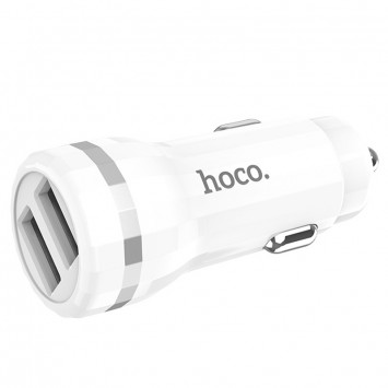 АЗП Hoco Z27 Staunch + Cable (Micro) 2.4A 2USB (Білий) - Автомобільні зарядні пристрої - зображення 3 