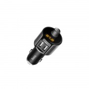 Автомобільна зарядка usb Hoco E19 Bluetooth FM Launcher (2USB 2.4а) (Чорний / Сірий)