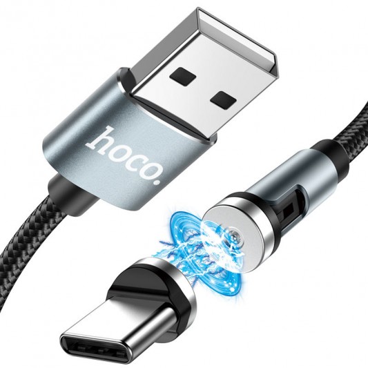Магнітний кабель USB Type C Hoco U94 "Universal magnetic" Type-C (1.2 m) (Чорний) - зображення 2 