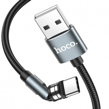 Магнітний кабель USB Type C Hoco U94 "Universal magnetic" Type-C (1.2 m) (Чорний) - Type-C кабелі - зображення 6 