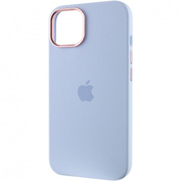 Чехол Silicone Case Metal Buttons (AA) для Apple iPhone 13 (6.1"), Голубой / Cloud Blue - Чехлы для iPhone 13 - изображение 1