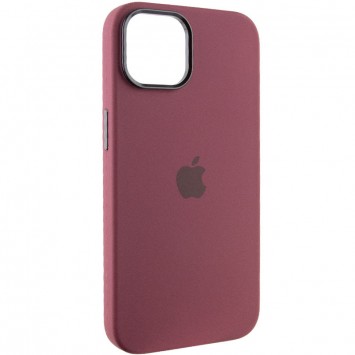 Чехол Silicone Case Metal Buttons (AA) для Apple iPhone 13 (6.1"), Бордовый / Plum - Чехлы для iPhone 13 - изображение 2