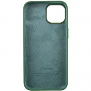 Чехол Silicone Case Metal Buttons (AA) для Apple iPhone 13 (6.1"), Зеленый / Clover