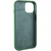 Чехол Silicone Case Metal Buttons (AA) для Apple iPhone 13 (6.1"), Зеленый / Clover