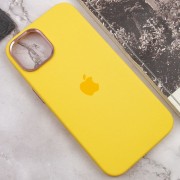 Чехол Silicone Case Metal Buttons (AA) для Apple iPhone 13 (6.1"), Желтый / Sunglow