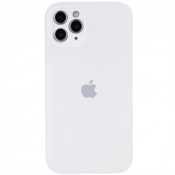 Белый силиконовый чехол для iPhone 12 Pro Max, предлагающий полную защиту для камеры, модель AA.