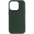 Шкіряний чохол для Apple iPhone 13 Pro Max - Leather Case (AA Plus) та MagSafe, Shirt Green
