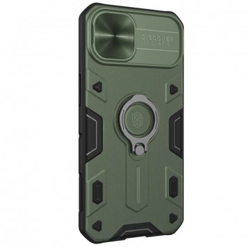TPU+PC чохол для Apple iPhone 13 - Nillkin CamShield Armor no logo (шторка на камеру) (Зелений) - Чохли для iPhone 13 - зображення 2 