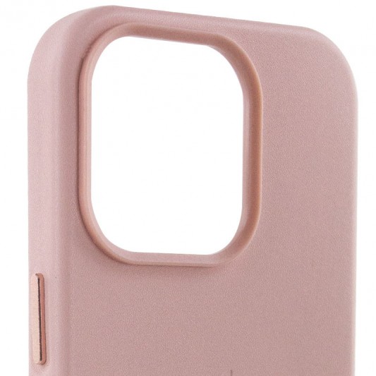 Шкіряний чохол для iPhone 14 Pro Max - Leather Case (AA Plus) with MagSafe, Sand Pink - зображення 5 