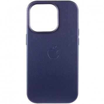 Високоякісний шкіряний чохол AA Plus з MagSafe в фіолетовому кольорі для Айфон 14 Про Макс