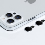 Защитное стекло Metal Sparkles на камеру (в упак.) для Apple iPhone 15 Pro (6.1") /15 Pro Max (6.7"), Серебряный / Silver